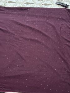 Burgundy Georgette Stone Work Saree