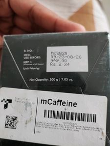 M Caffeine Coffe Body Scrub With Berries