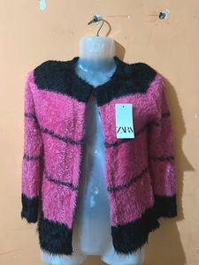 Zara Fuzzy Knit Cardigan
