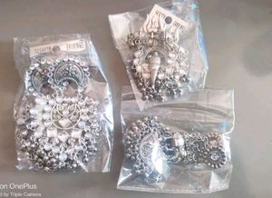Silver Oxidised Earrings