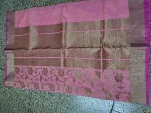 Dhaka Cotton Saree With Kadi Zari Border