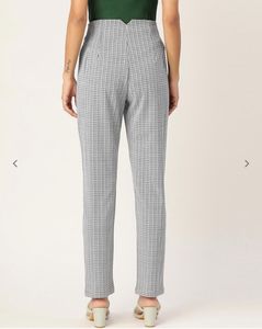 Zara Dupe Black &amp; White Checked Formal Trouser