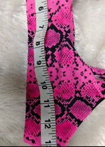 Pink Snake Print Bikini Top 32 to 34 inches