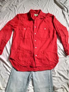 Red Denim  Shirt