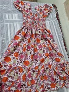 Floral Smocked Midi Dress