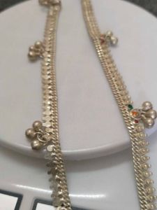Vintage Silver Anklets 91.1%purity Of Gram