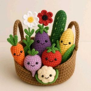 handmade crochet vegetables