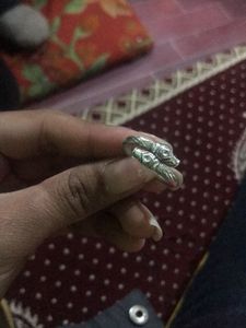 Adjustable Snake  Silver Ring