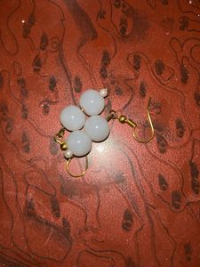 Black and White Bead Earrings