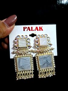 Classic drop Silver Alloy earrings