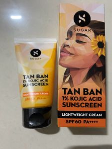 SUGAR Tan Ban 1% Kojic Acid SUNSCREEN