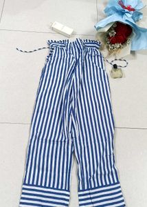 White And Blue Pinterest Long Pants With Pockets ❤
