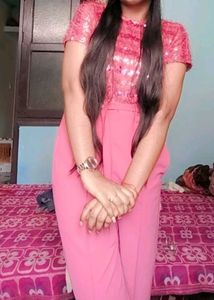 Pink Sequin Jumpsuit