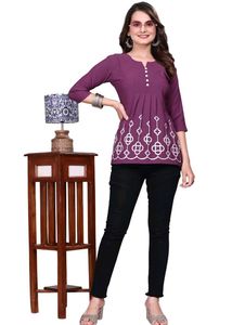 Stylish Purple Tunic Top