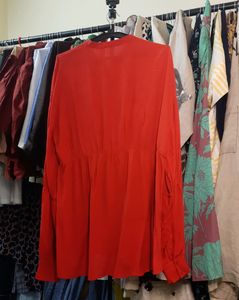 Red Viscose Baggy TOP