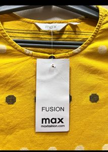 Yellow Polka Dot Kurta.