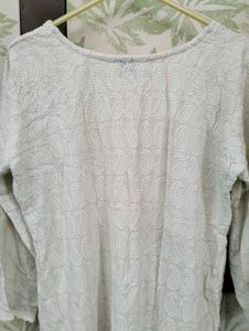 White Chikankari Cotton Kurta