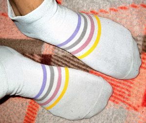 Toe Socks with Stripes