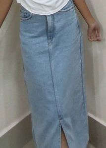 Denim Midi Skirt