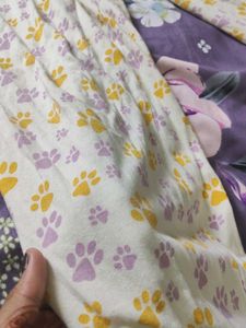 Yellow Animal Print Cotton Long Pants |Daily&amp; Nigh