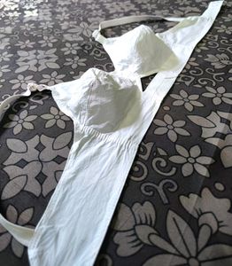 Women White Cotton Full Coverage Non padded Bra