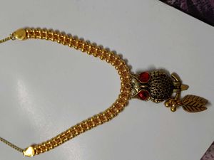 Owl Pendant Gold Tone Necklace