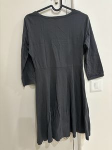 Grey Mini Dress With Belt Size S
