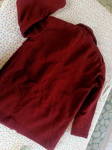 Vintage Burgundy Wool Coat