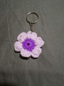 Crochet Flower Keychain