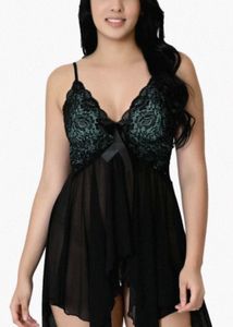 Black Lace Halter Lingerie
