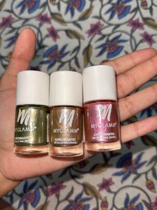3 Metallic MyGlamm Nailpaints
