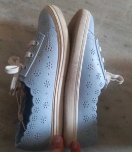 Cute Blue Floral Sneakers