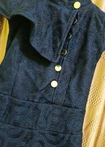 Elegant Dark Blue Party Dress