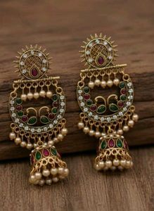Jhumka Peacock Earrings