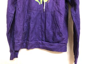 Purple Long Sleeve Cotton Hoodie
