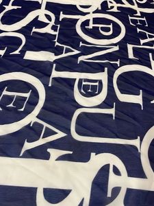 Blue Printed Chiffon Square Scarf