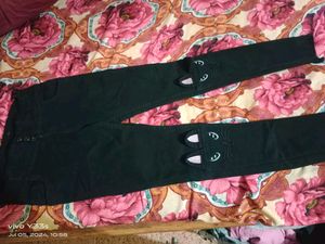 Cute Rabbit Black Jeans