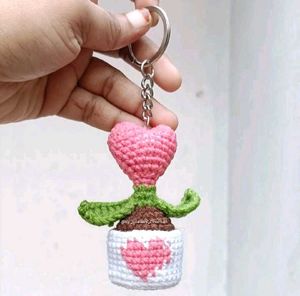 Potted ❤️ Flower Keychain/Charm