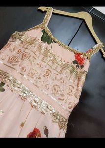 Peach Sharara Suit Without Dupatta For 36 Bust