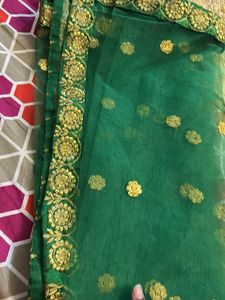 Lehnga Blouse Dupatta Women Green