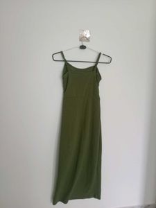 Olive Green Slip Dress