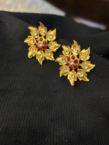 Earring COMBO✨Round Stud + Floral Design Hook