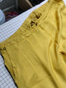 Embroidered Mustard Kurti