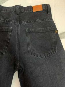 Wide Leg Black Wash Jeans