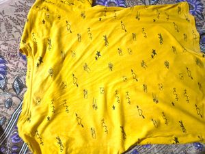 Yellow Graphic Print T-shirt