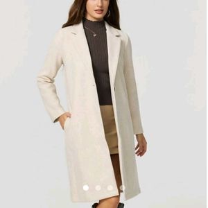 White Woolblend Coat