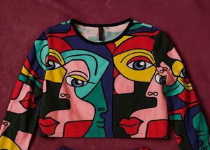 Abstract Face Print Coord Set