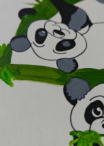 Panda Family Painting