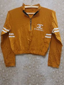 Collared With Chain Crop Top For Winters