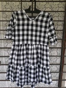 Black And White Checked Dress